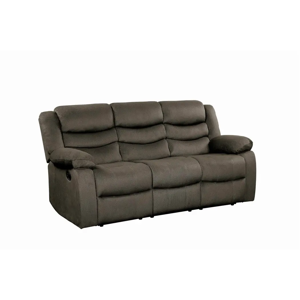 Discus Fabric Double Reclining Sofa by Homelegance