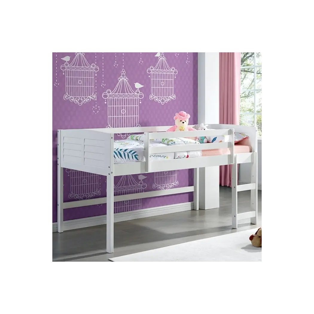 Abigail Wood Loft Bunk Bed, Twin Size by Furniture of America