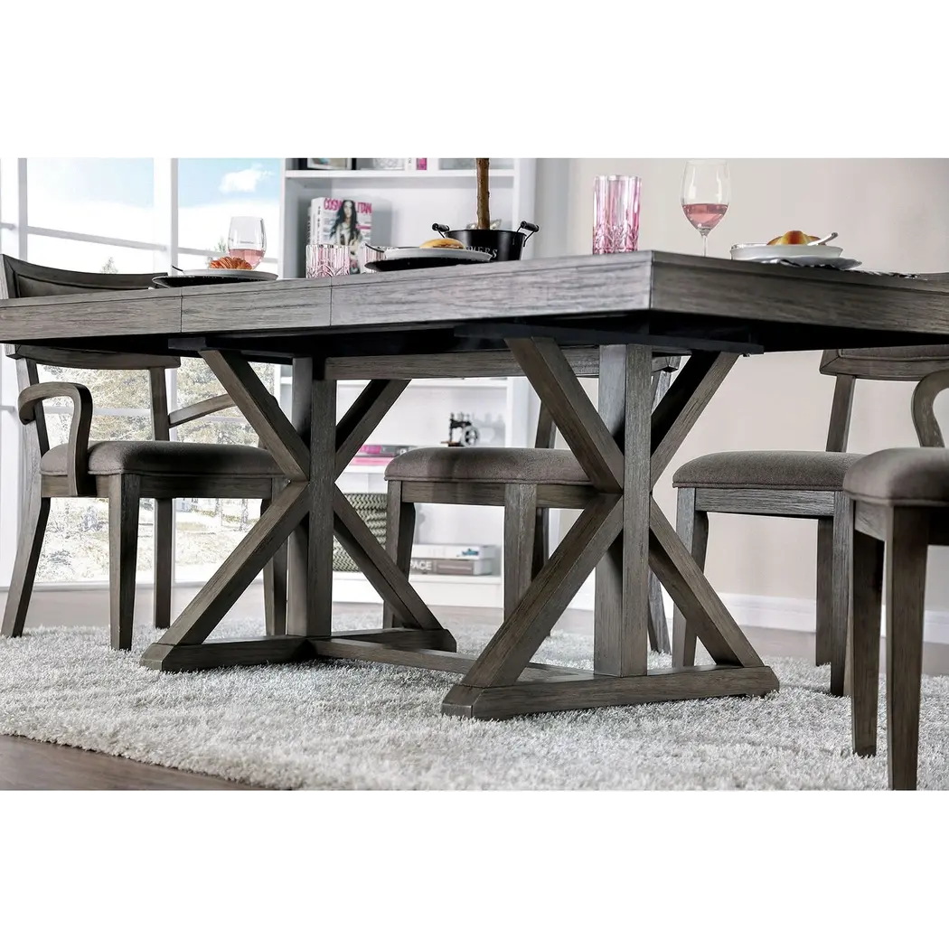 Leeds Wood Extendable Dining Table by Furniture of America