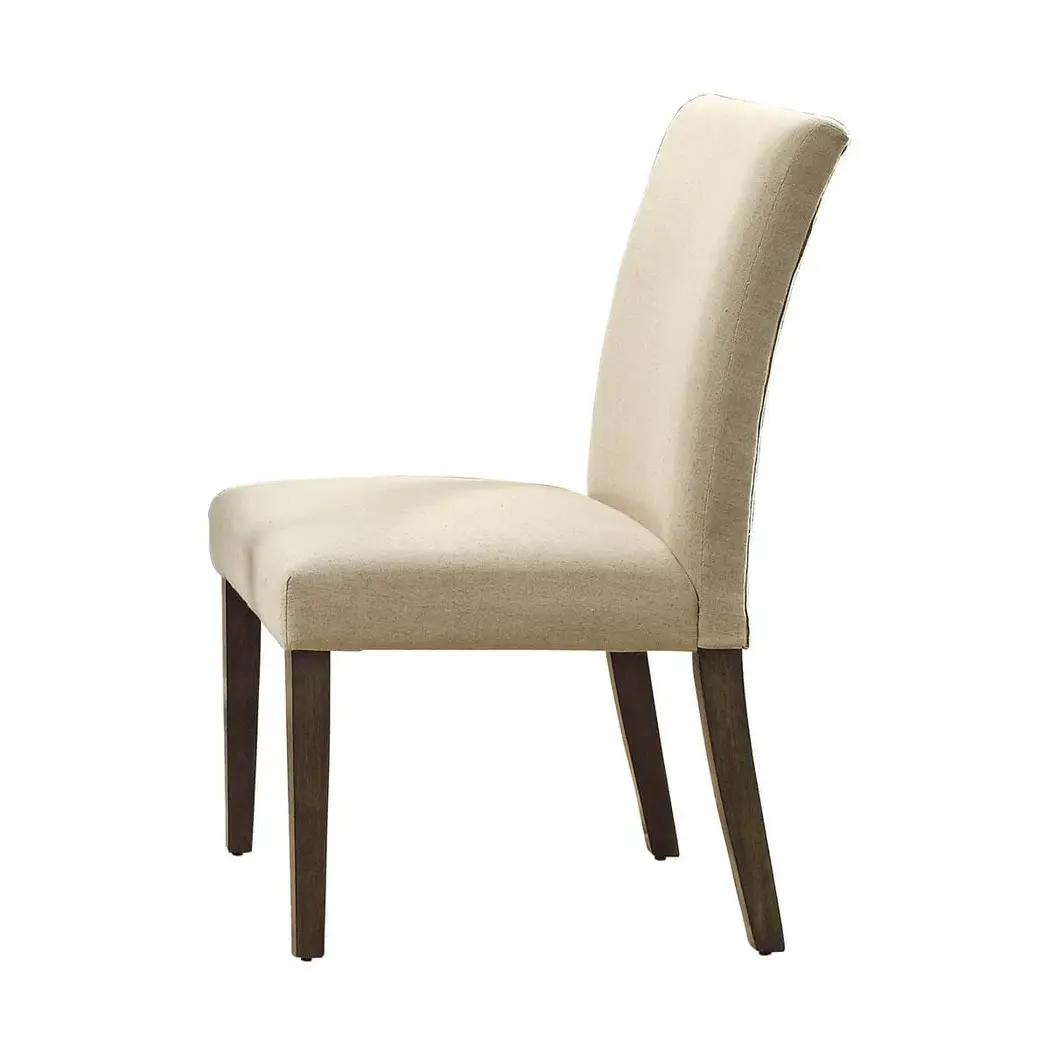 Anacortes Rustic Fabric/Wood Dining Chair, Beige/Brown by Homelegance