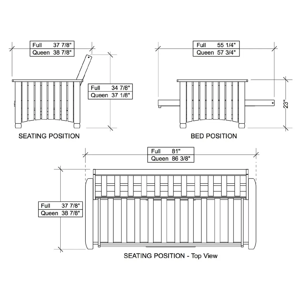 Key Wood Futon Frame
