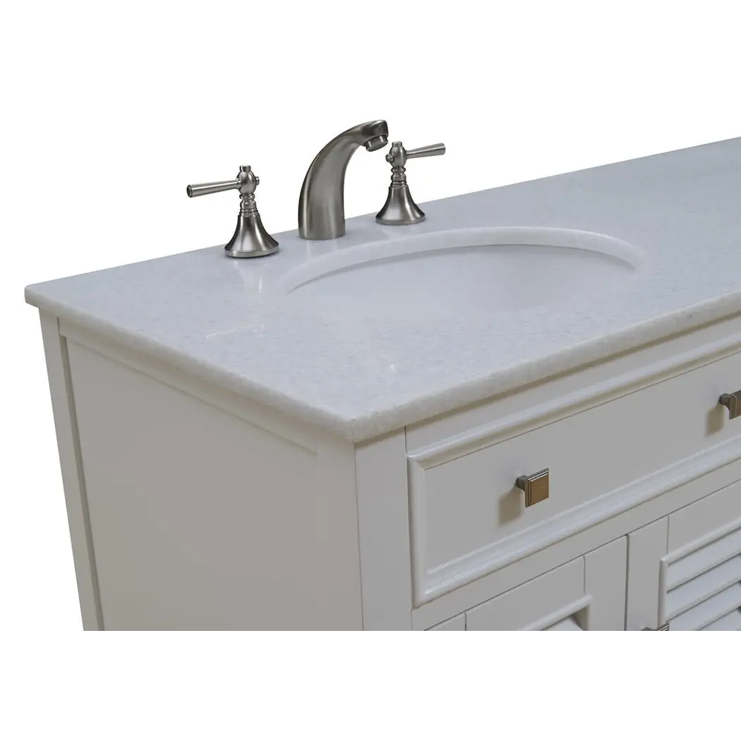 Cape Cod 60 Double Bathroom Vanity Set, White by Elegant Lighting