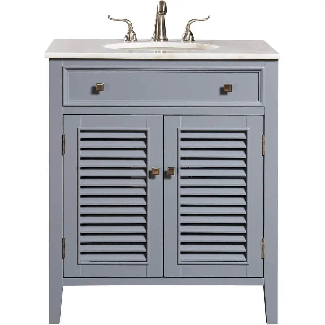 CAPE COD 30 Single Bathroom Vanity Set, Grey by Elegant Lighting