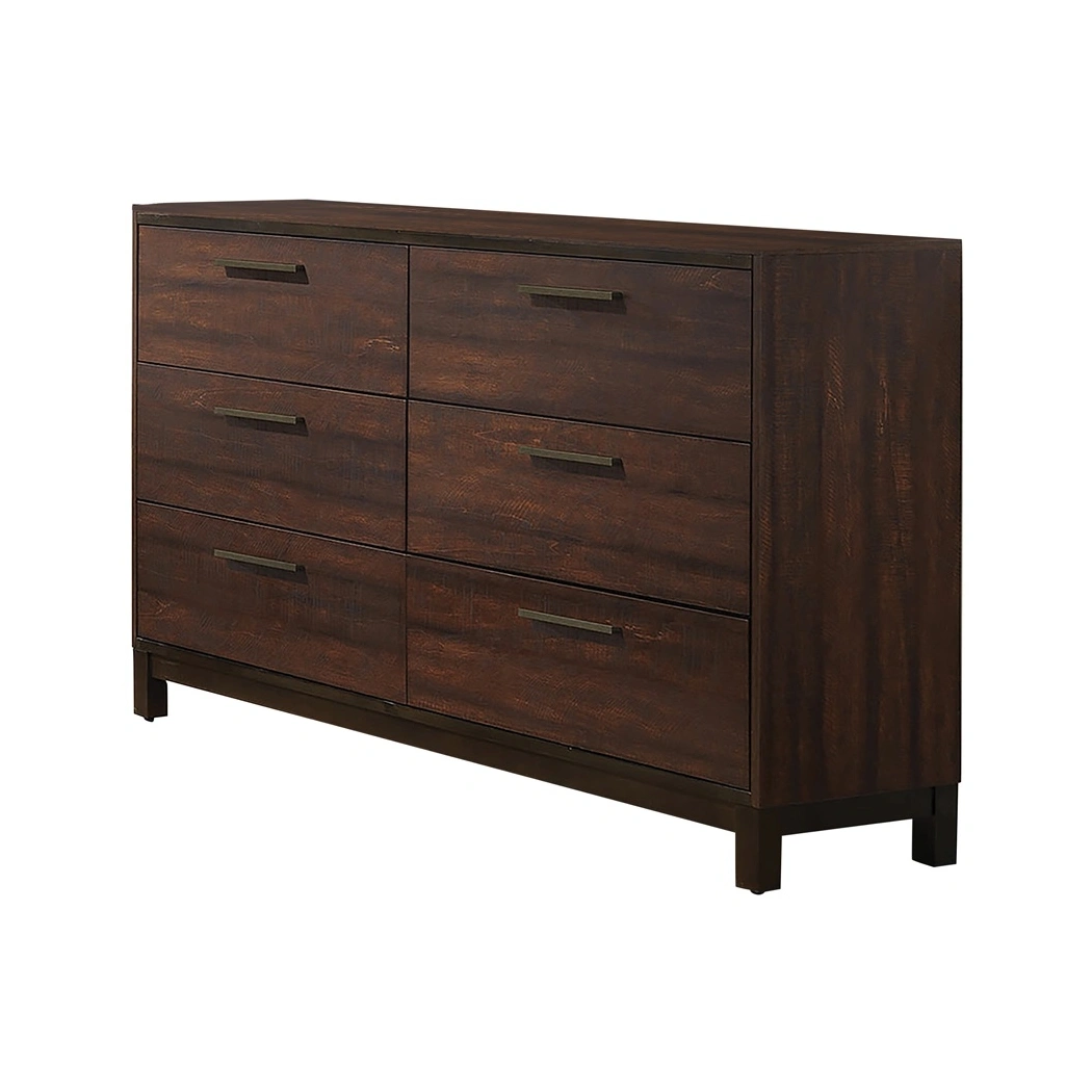 Edmonton Wood Dresser w/6 Dresser, Rustic Tobacco by Coaster Furniture