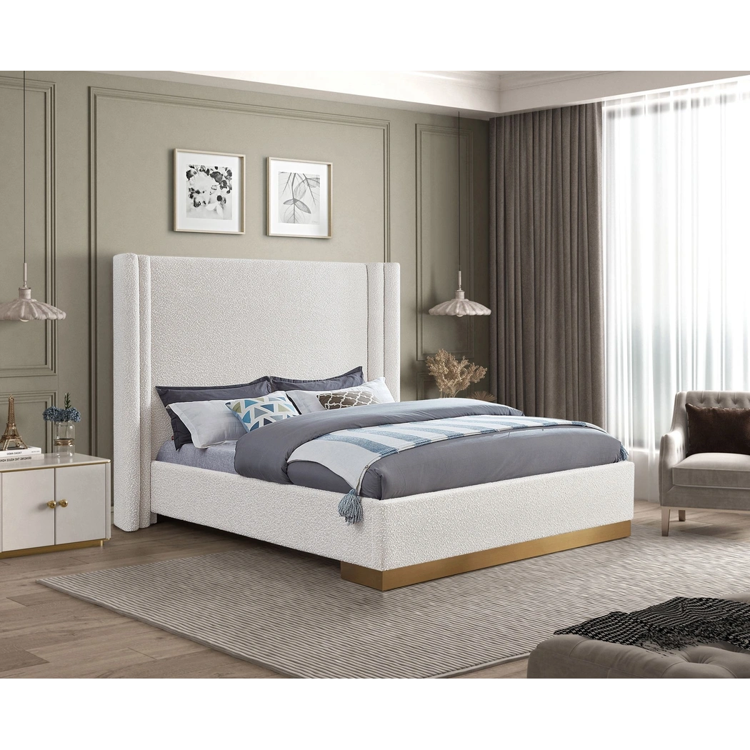 Halton Boucle Fabric Bed by Meridian Furniture