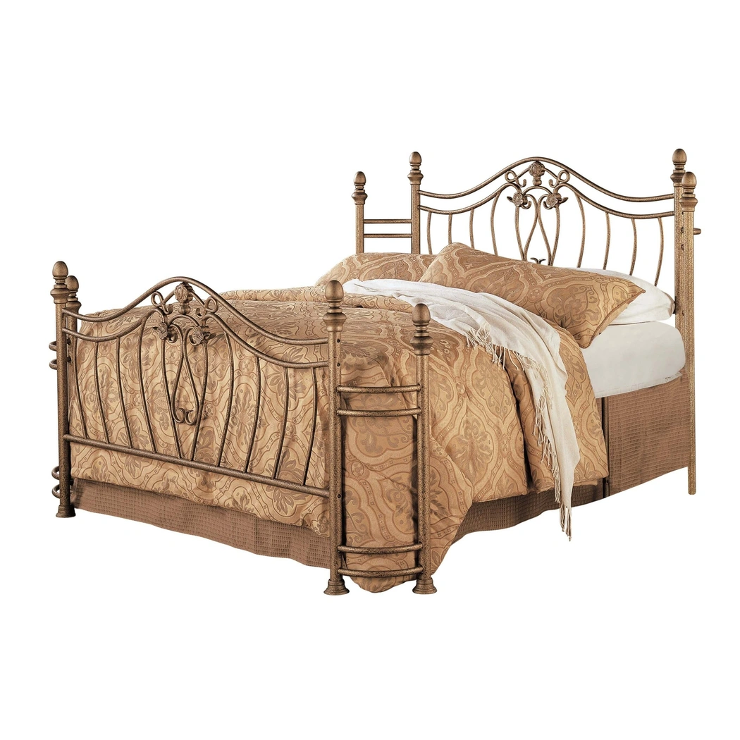 Sydney Metal Bed, Antique Brushed Gold by Coaster Furniture