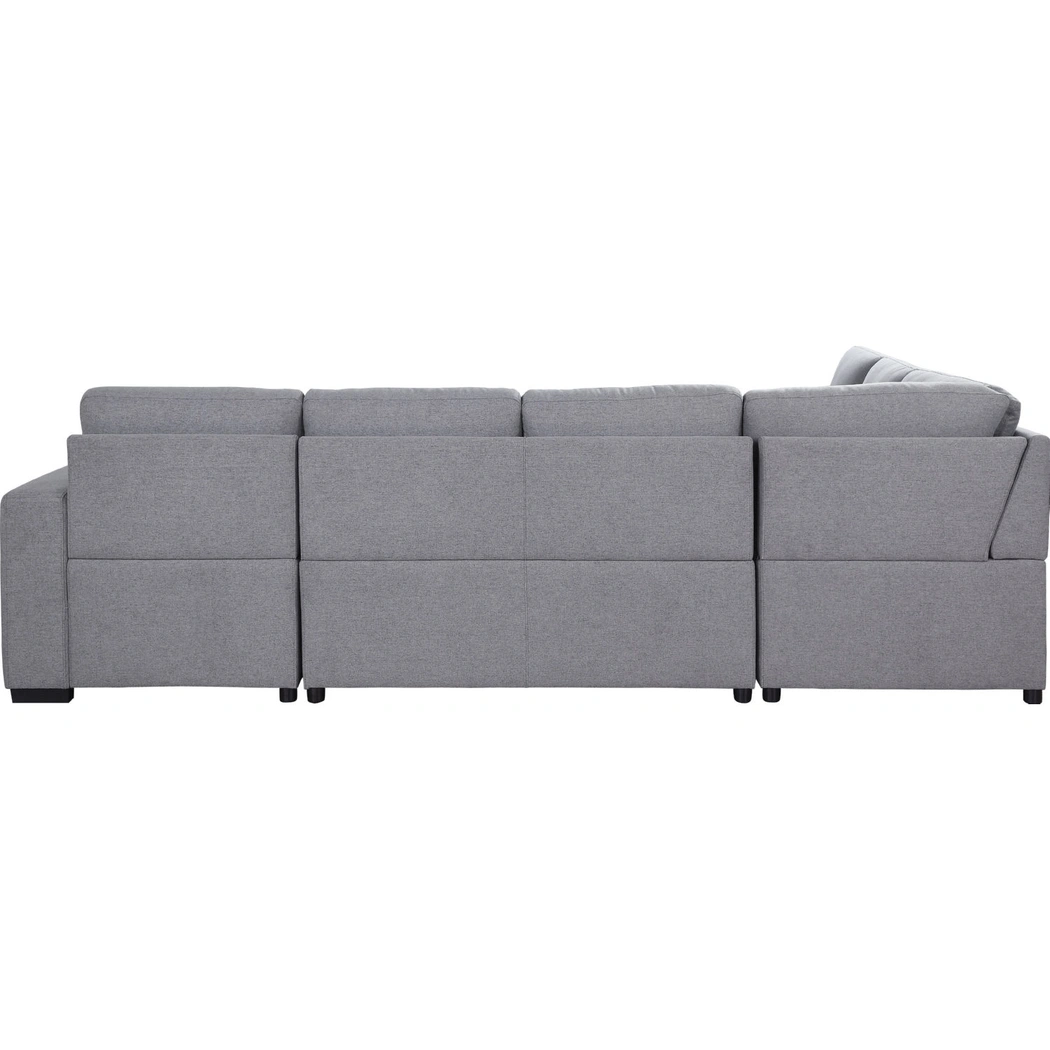 Nardo Fabric UShaped Storage Sleeper Sectional Sofa by ACME