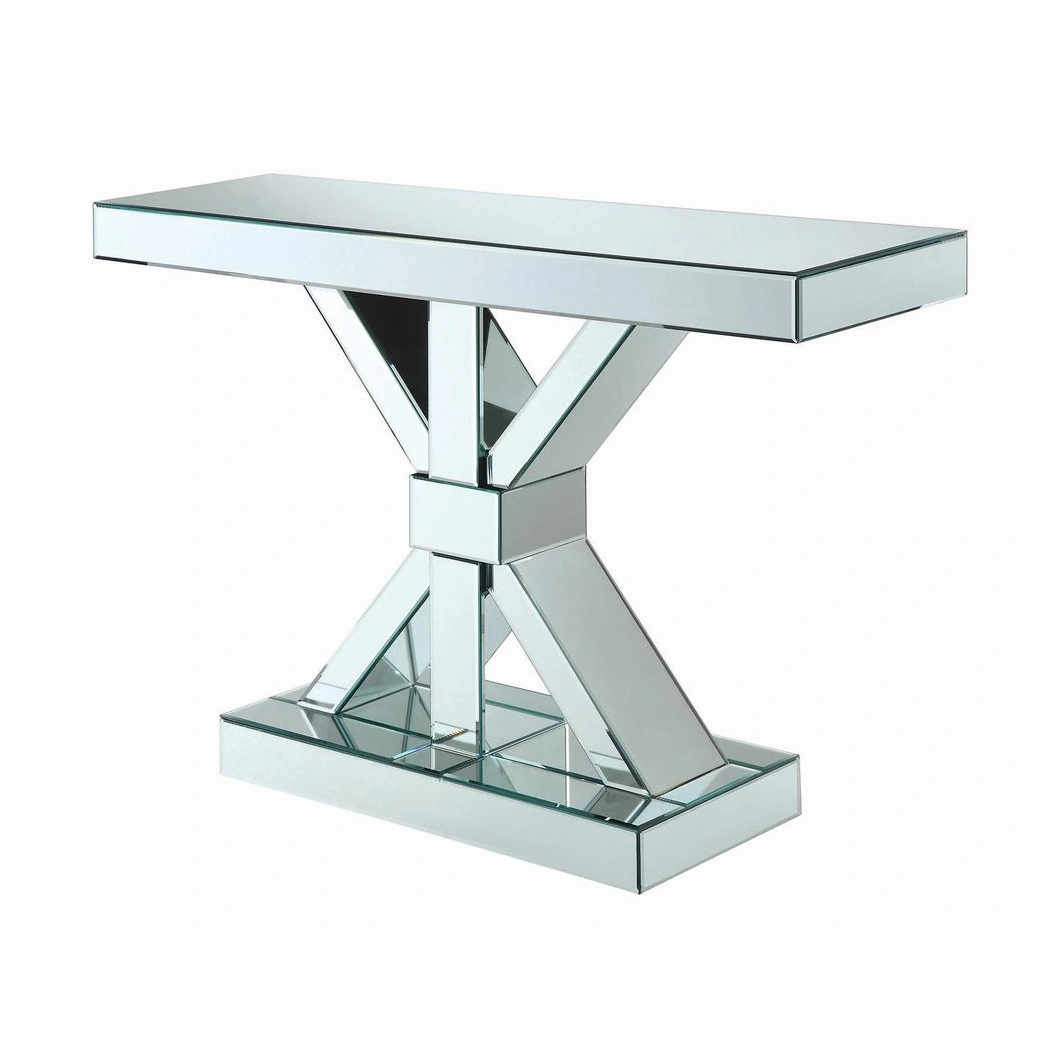 Buy Lurlynn Mirrored Console Table with Xshaped Base by Sohomod