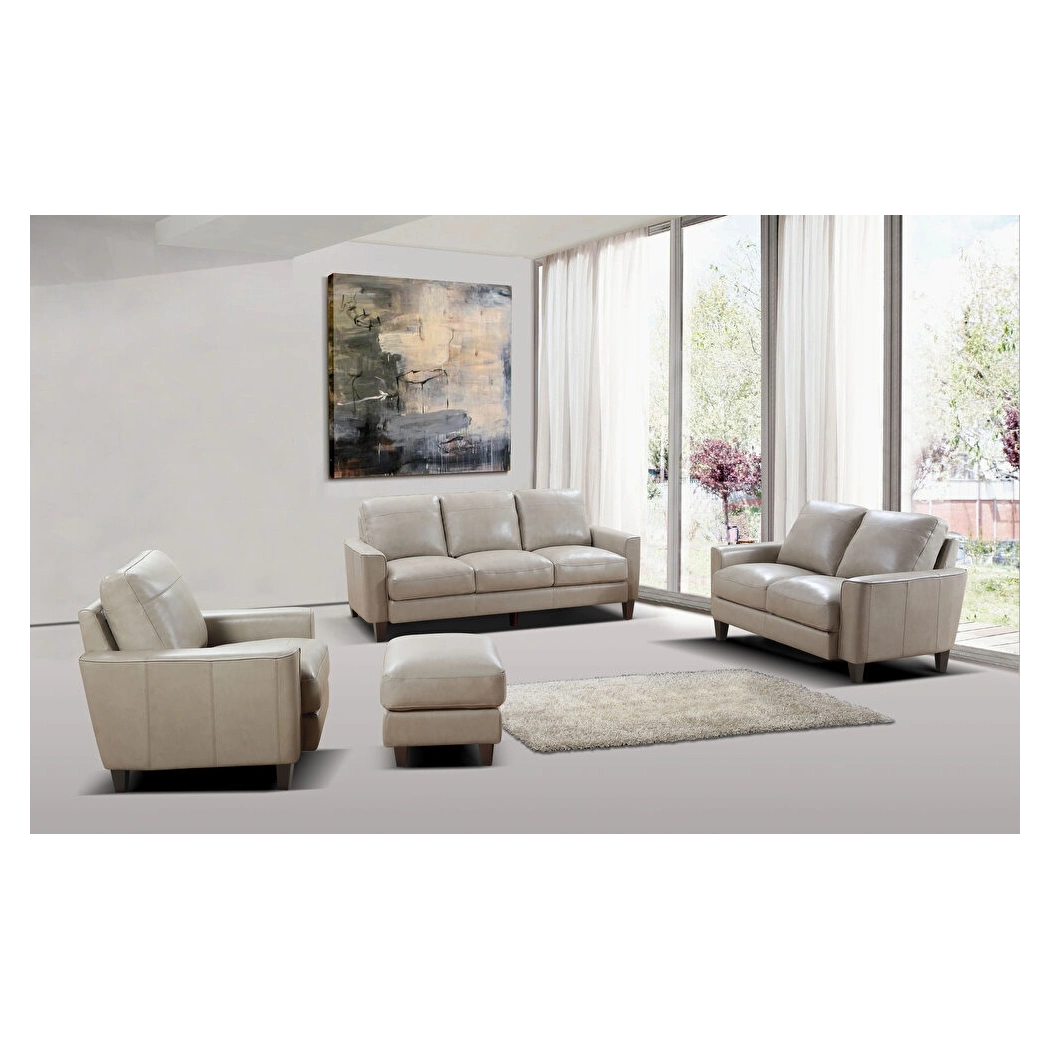 York Leather Living Room Set by Beverly Hills Furniture