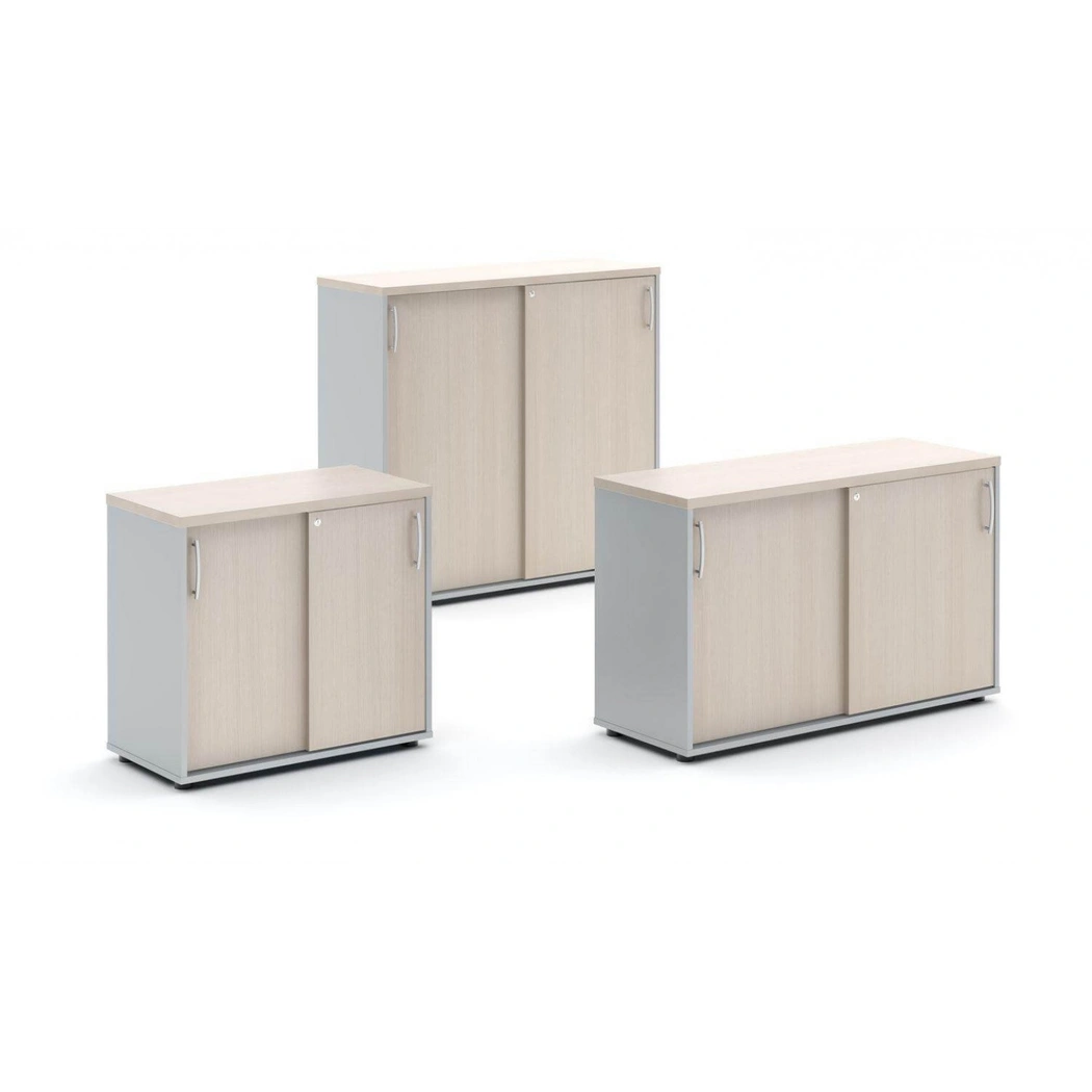 Standard A2P06 Low Office Storage Unit w/2 Sliding Doors by MDD Office