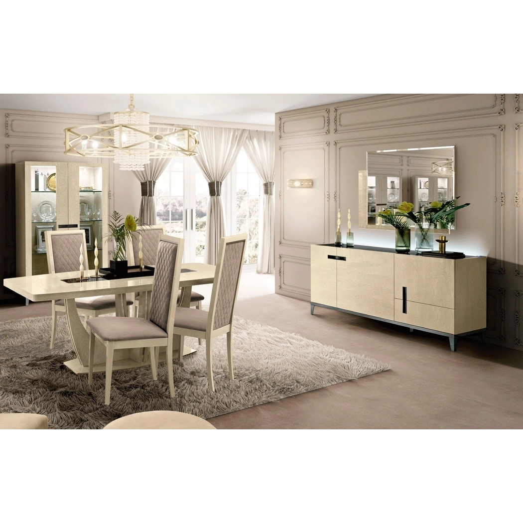 Ambra Wood Dining Room Set, Ivory by Camelgroup, Italy