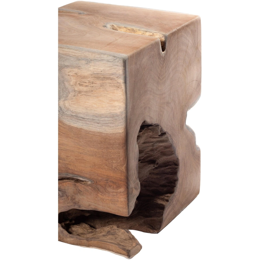 Natural Teak Wood End Table by MOE'S