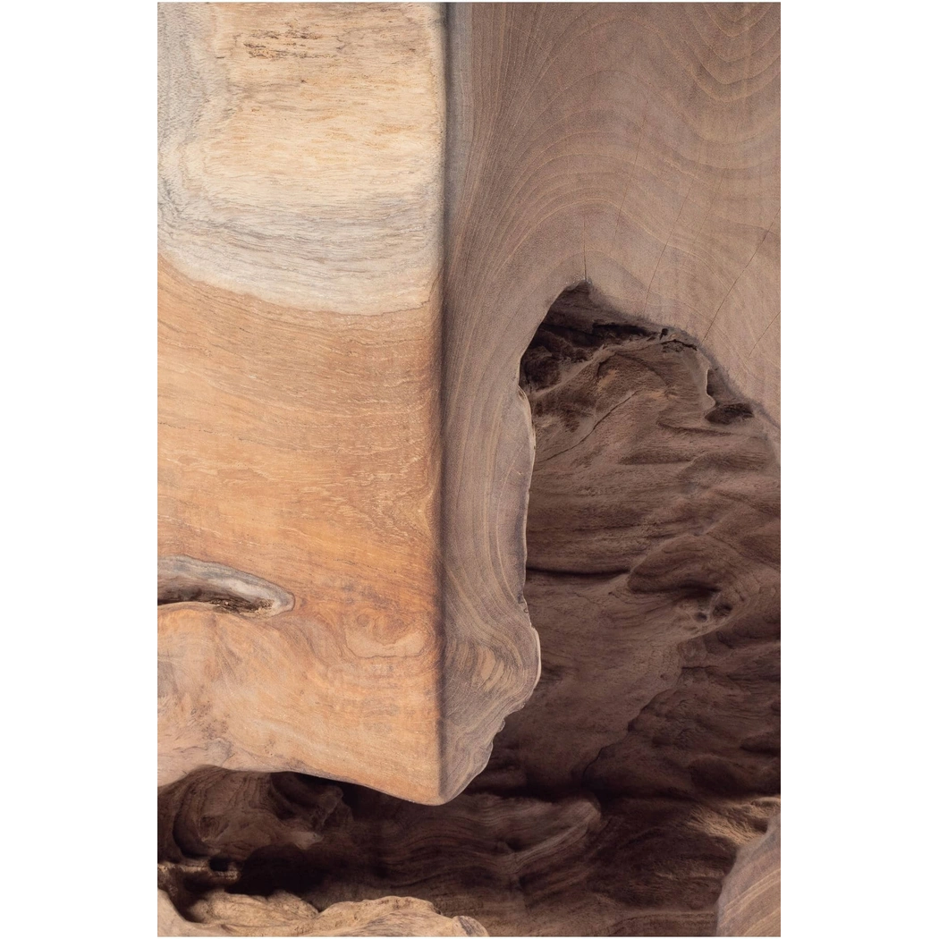 Natural Teak Wood End Table by MOE'S