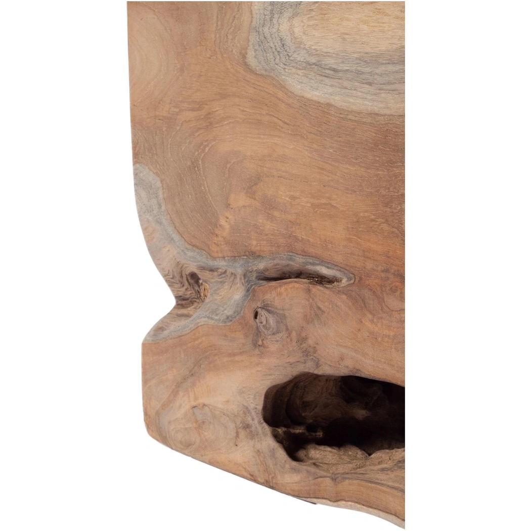 Natural Teak Wood End Table by MOE'S