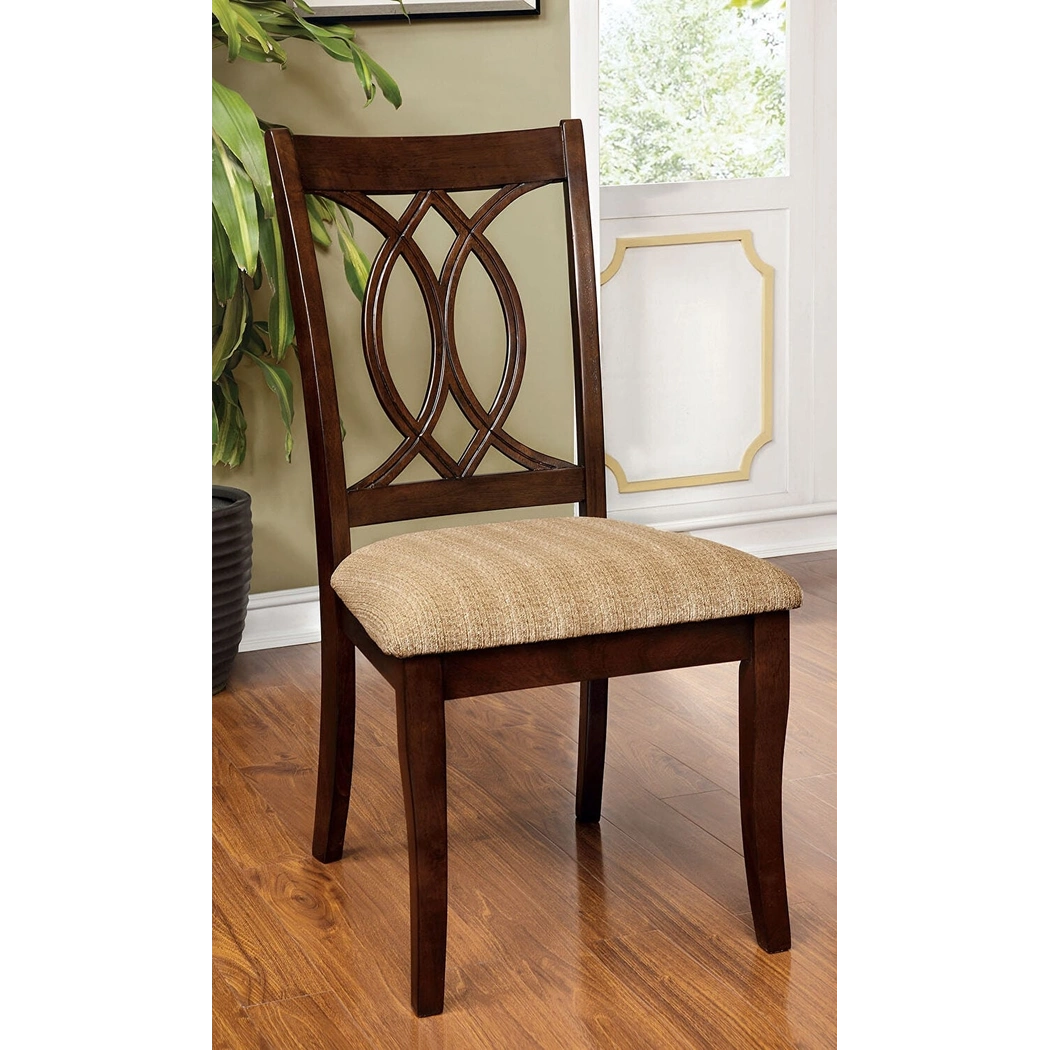 Carlisle Fabric/Wood Dining Side Chair, Set of 2 by Furniture of