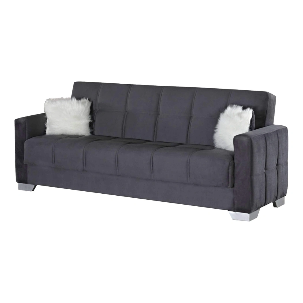 Ottawa Fabric Storage Sofabed, Grey by Empire Furniture USA