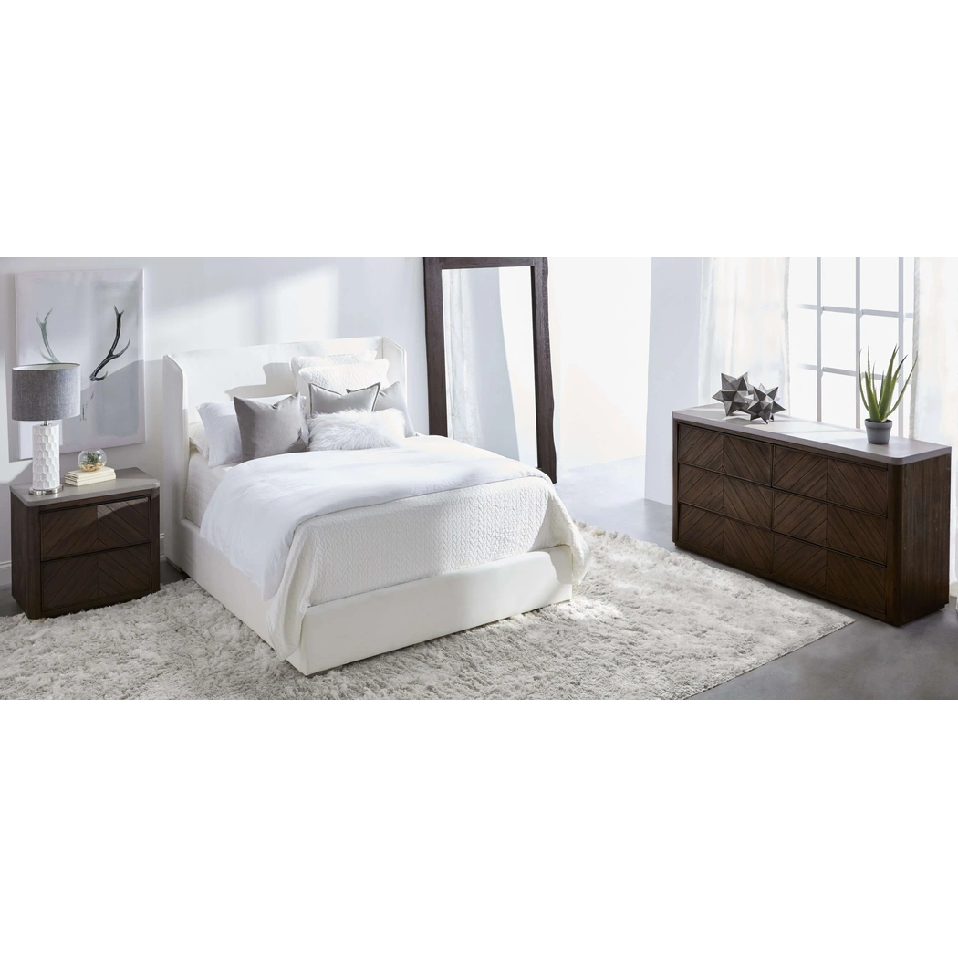 Stewart Bed, Pearl & Natural Gray by Essentials For Living