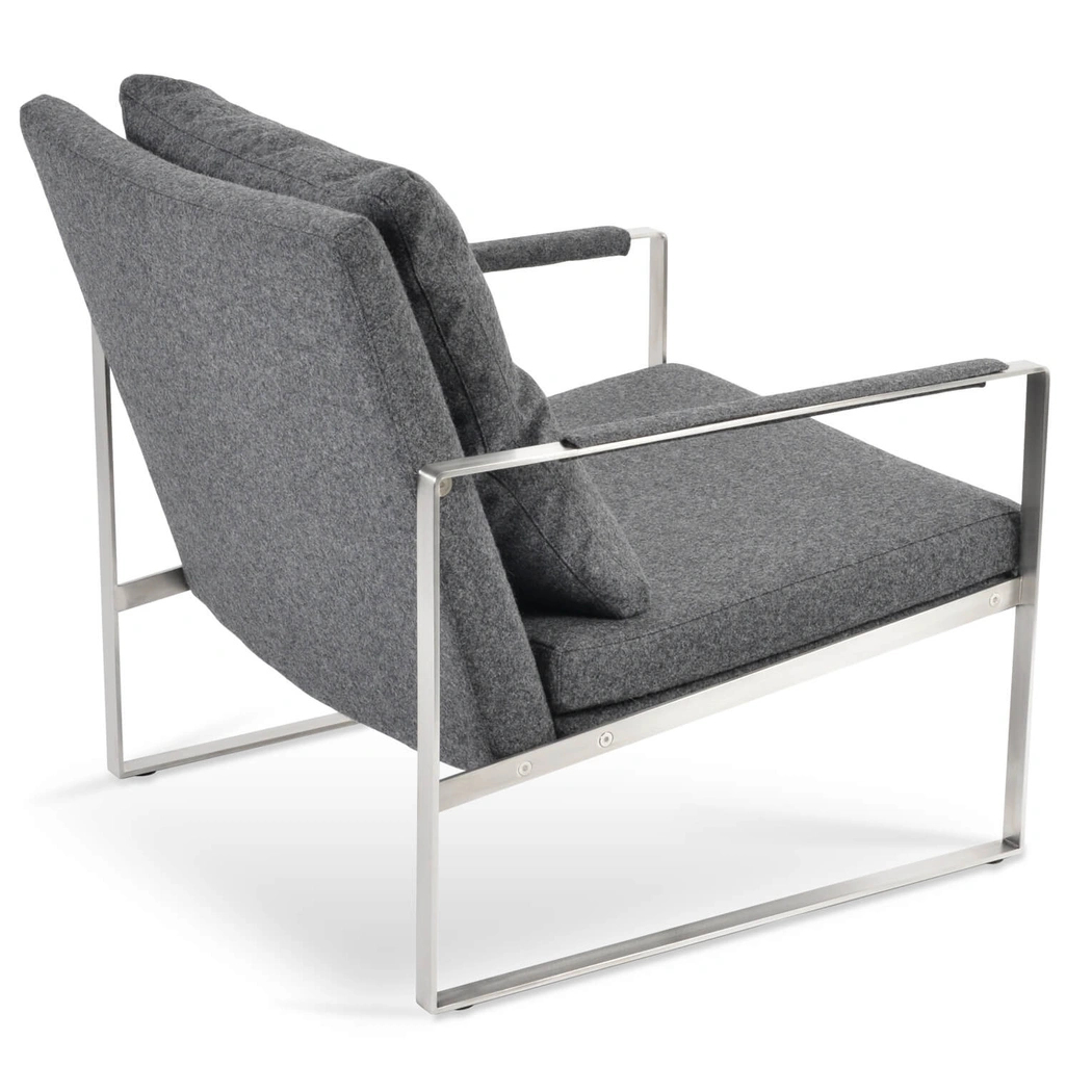 Zara Steel Base Lounge Armchair by SohoConcept