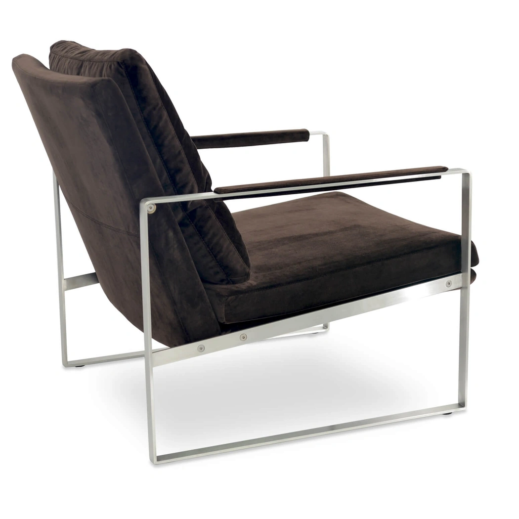 Zara Steel Base Lounge Armchair by SohoConcept