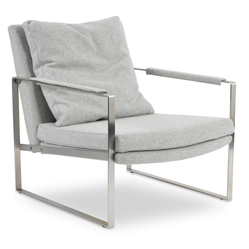Zara Steel Base Lounge Armchair by SohoConcept