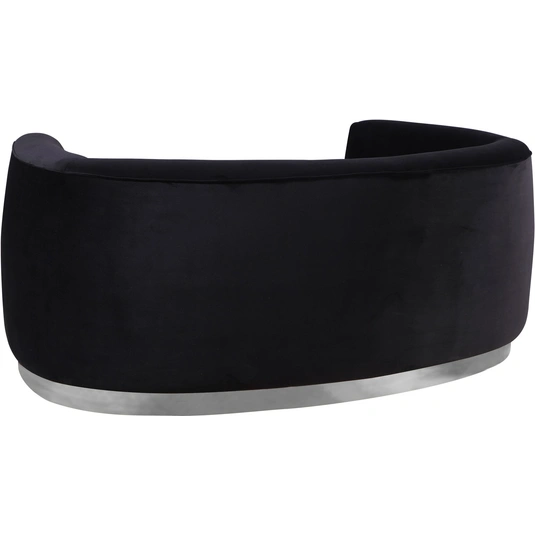 Julian Velvet Loveseat with Stainless Steel Base by Meridian Furniture