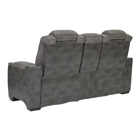 NextGen Durapella Polyester/PU Dual Power Reclining Loveseat w/Console