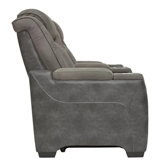 NextGen Durapella Polyester/PU Dual Power Reclining Loveseat w/Console