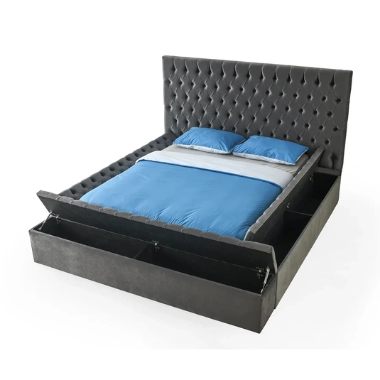 Landmark Tufted Storage Platform Bed by Modern Art Furniture