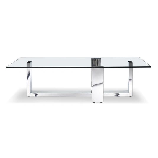 Blake Glass Coffee Table, Clear by Whiteline Modern Living