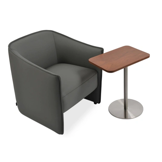 Harvard Swivel End Table, Walnut by SohoConcept