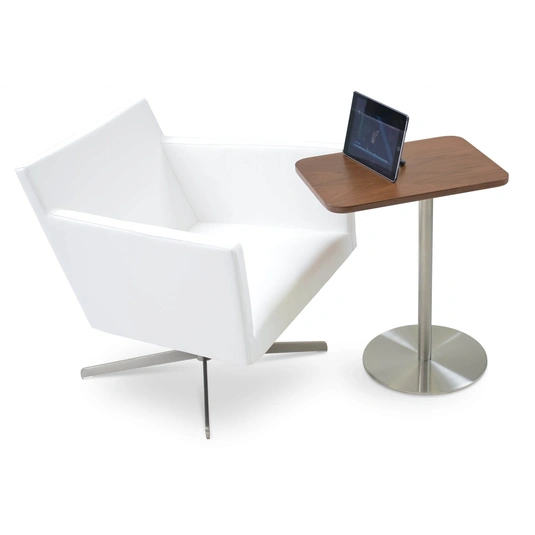 Harvard Swivel End Table, Walnut by SohoConcept