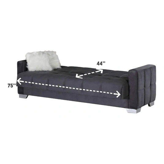 Ottawa Fabric Storage Sleeper Living Room Set, Grey by Empire Furniture USA