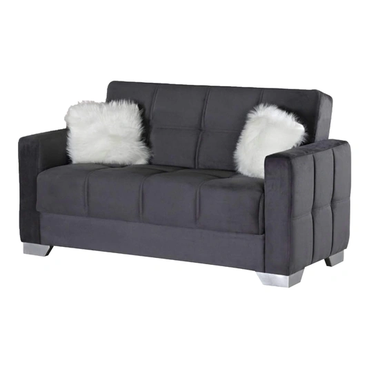 Ottawa Fabric Storage Sleeper Living Room Set, Grey by Empire Furniture USA