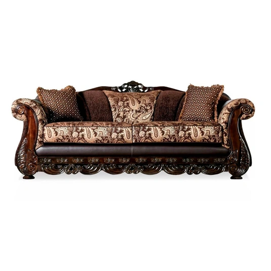 Newdale Fabric/Wood Sofa by Furniture of America