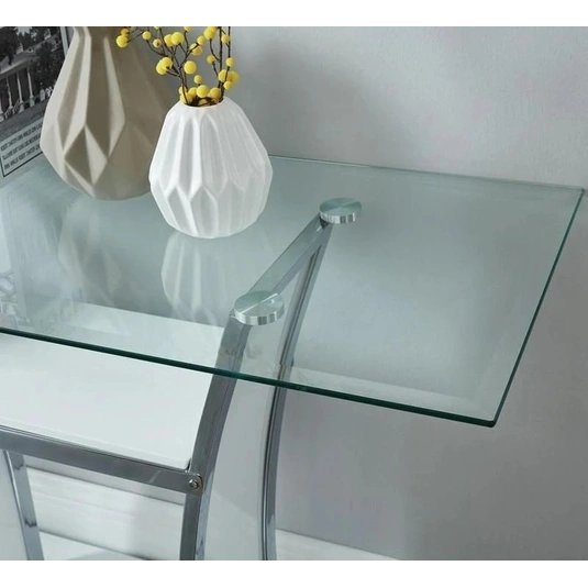 Staten Glass/Metal Coffee Table Set