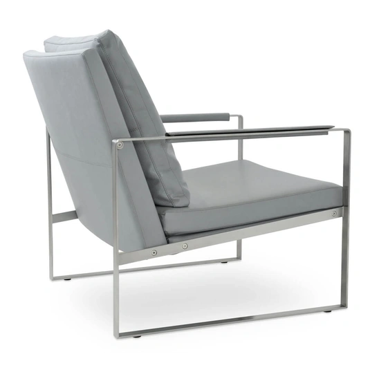 Zara Steel Base Lounge Armchair by SohoConcept